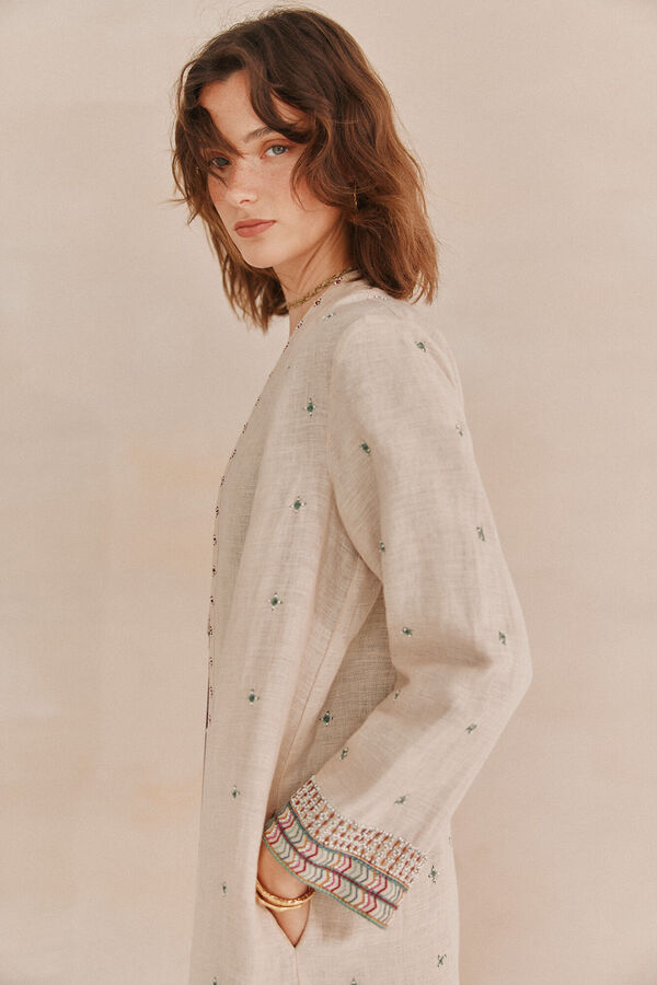 Hoss Intropia Elene. Kimono bordado Marfil
