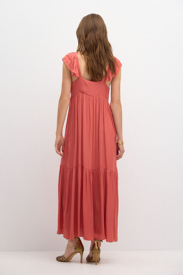 Hoss Intropia Cora. Vestido volante. Coral