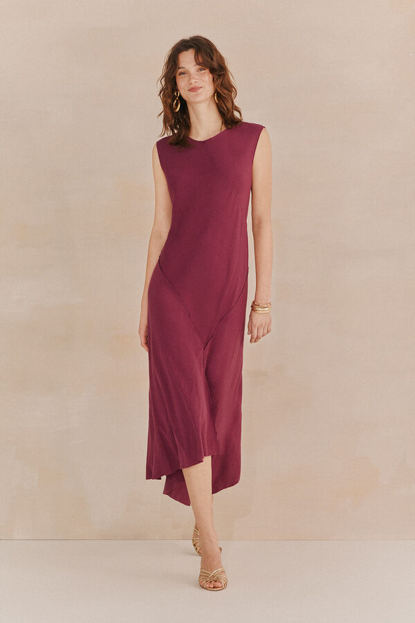 Hoss Intropia Lucia Vestido bajo asimétrico Morado