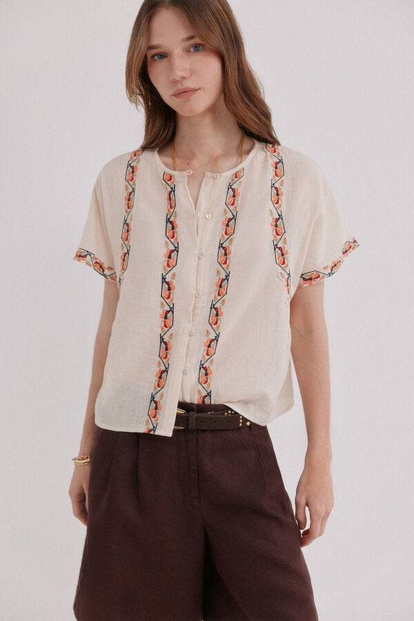 Hoss Intropia Cloe. Blusa flu&iacute;da Marfil