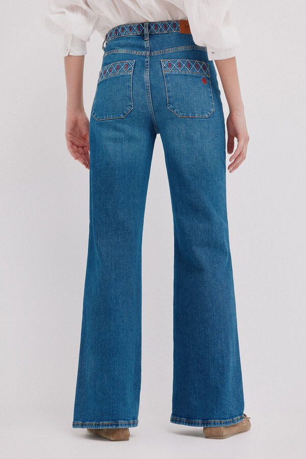 Hoss Intropia Bárbara. Jeans bordado Azul