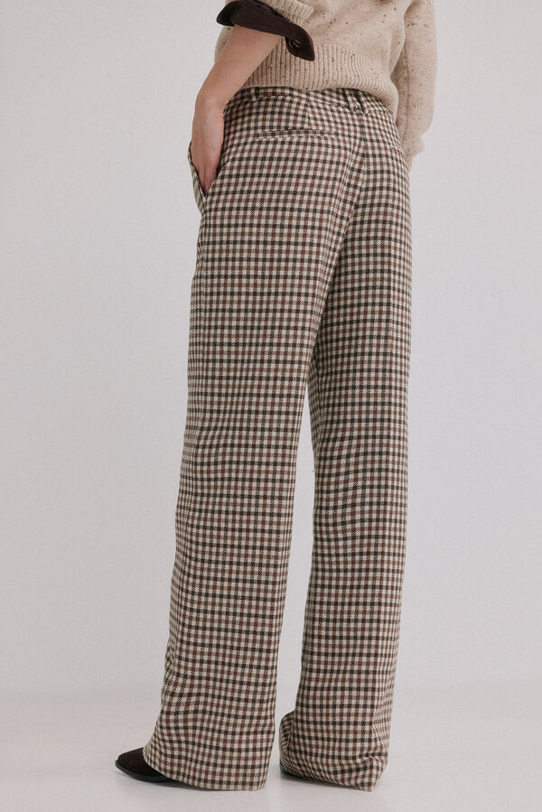 Hoss Intropia Prado. Calça xadrez Ecru