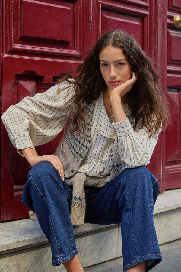 Hoss Intropia Griselda. Blusa a rayas Marfil