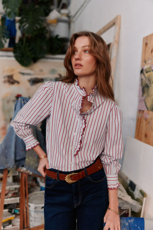 Hoss Intropia Camila. Blusa rom&acirc;ntica Azul