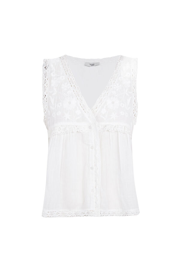 Hoss Intropia Cora. Blusa rom&aacute;ntica Marfil