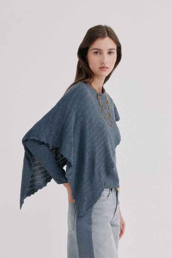 Hoss Intropia Iria.Jersey tipo capa Gris