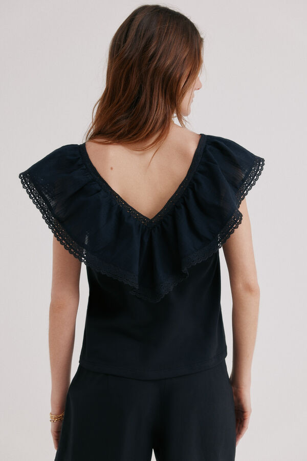 Hoss Intropia T-shirt com folho Malaika Preto
