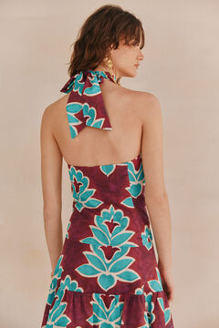 Hoss Intropia Clara. Top estampado halter. Morado