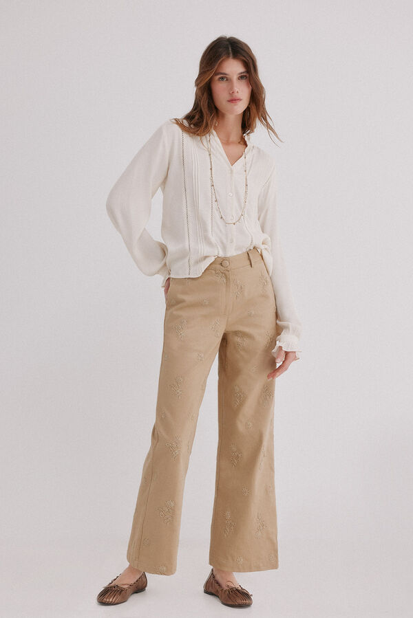 Hoss Intropia Clementine. Blusa manga comprida Ecru