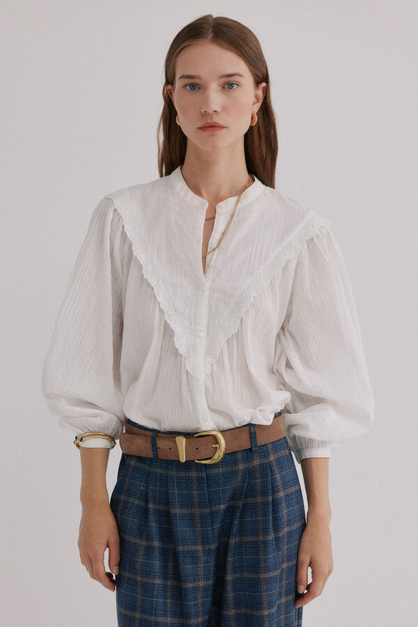 Hoss Intropia Gael. Blusa bordada Marfil