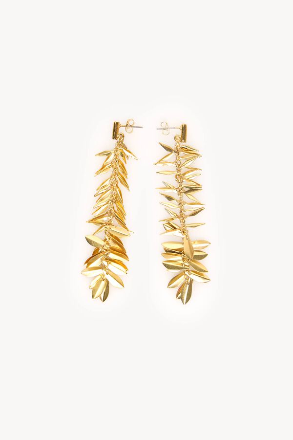 Hoss Intropia Nabis. Pendientes hojas Dorado