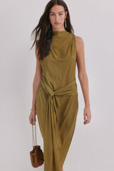 Hoss Intropia Liliane. Vestido midi Verde