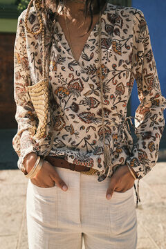 Hoss Intropia Adela. Top estampado Marfil