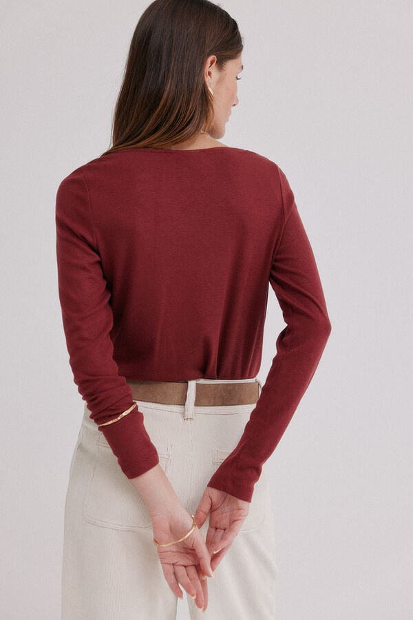 Hoss Intropia Mirta. T-shirt com decote drapeado Granada