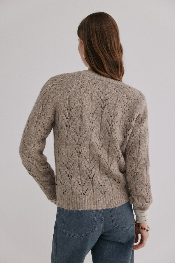 Hoss Intropia Ivette. Casaco de malha vazado Castanho