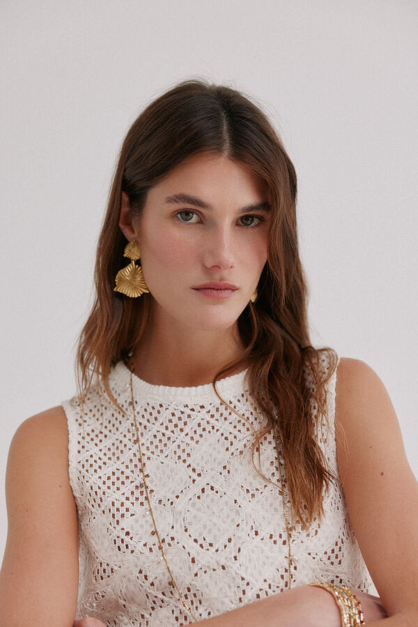 Hoss Intropia Irune. Top calado Marfil