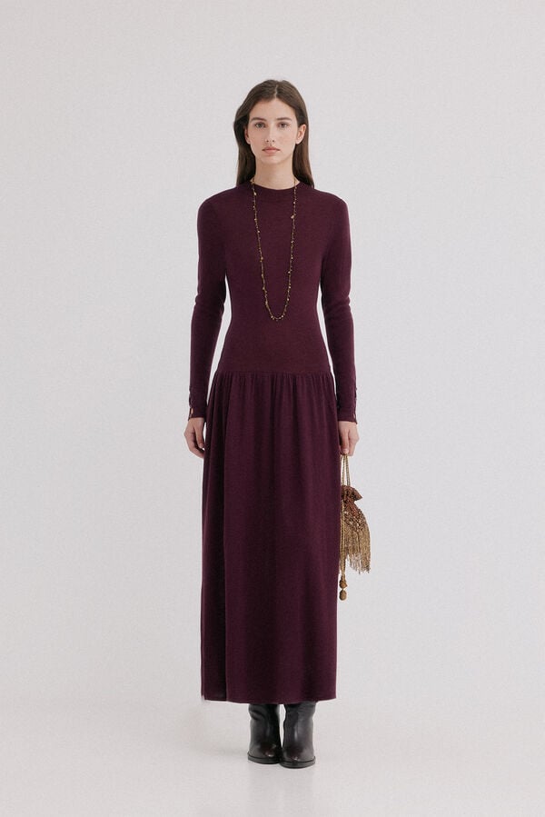 Hoss Intropia Aysel. Vestido punto Estampado morado