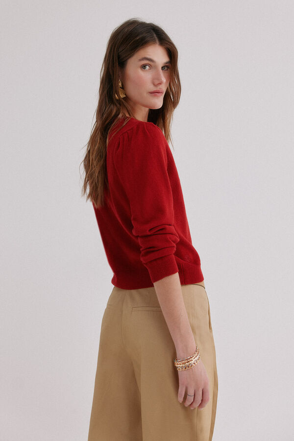 Hoss Intropia Ivelle. Casaco de malha com bot&otilde;es Beige