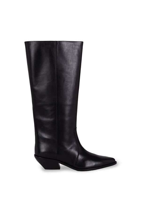 Hoss Intropia Maite. Bota cowboy de piel Negro