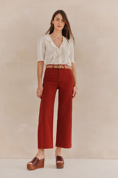Hoss Intropia Briana. Jeans wide leg Coral