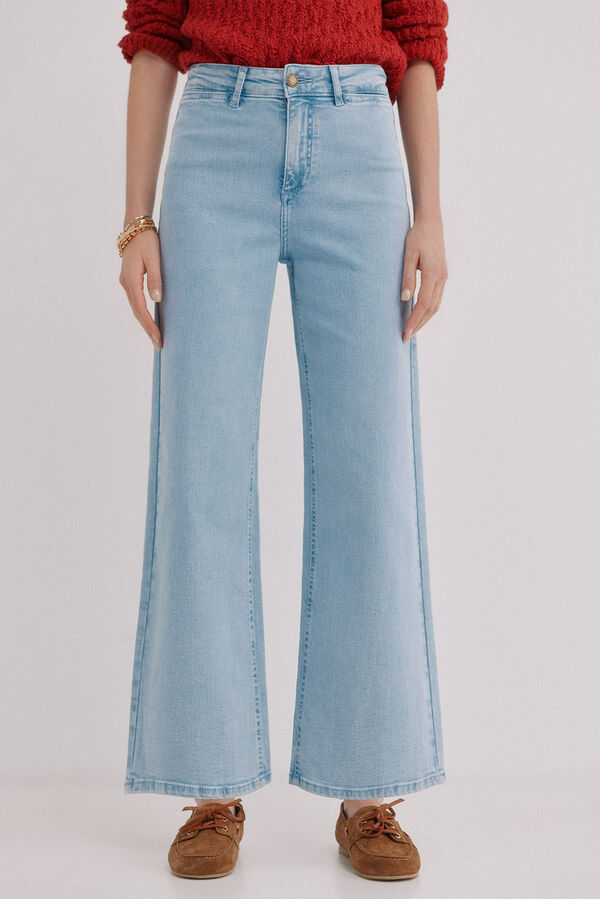 Hoss Intropia B&aacute;rbara. Jeans perna larga Azul