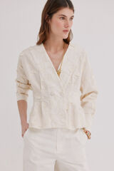 Hoss Intropia Gema. Blusa bordada Marfil