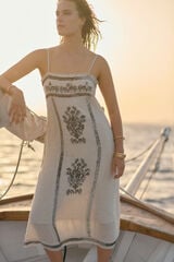 Hoss Intropia Lupita. Vestido bordado Marfil