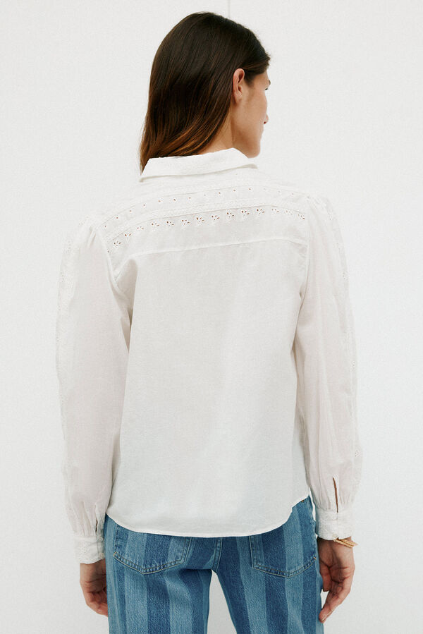 Hoss Intropia Carmen. Blusa minimalista Marfil