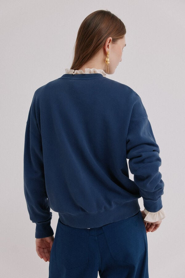 Hoss Intropia M&oacute;nica. Sudadera lavada Azul marino