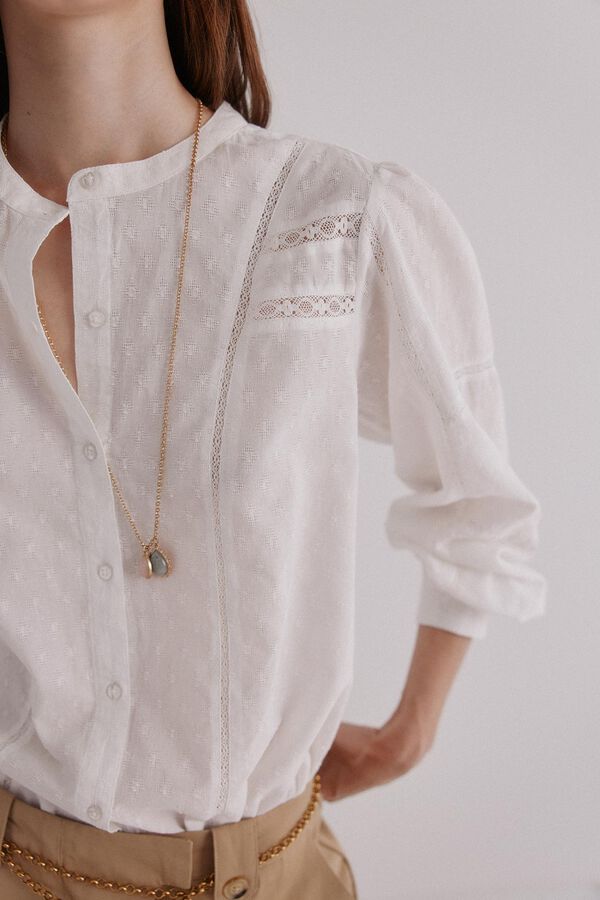 Hoss Intropia Geneviève. Blusa romântica Ecru