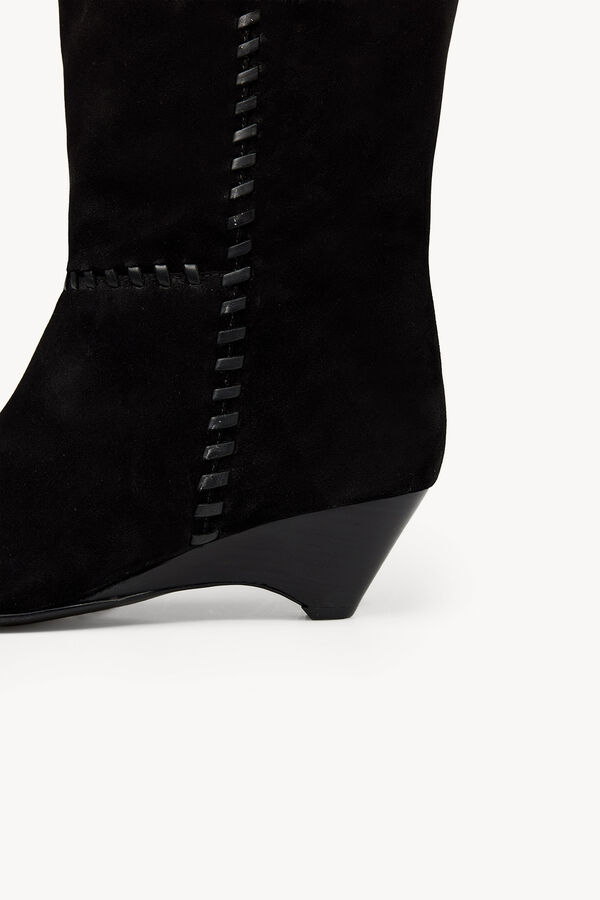 Hoss Intropia Maya. Bota de serraje con cu&ntilde;a Negro