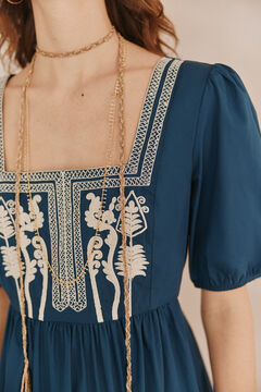 Hoss Intropia Amelia. Vestido bordado. Azul