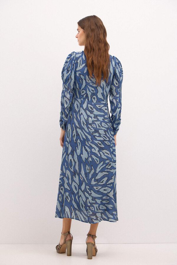 Hoss Intropia Rea. Vestido estampado. Azul