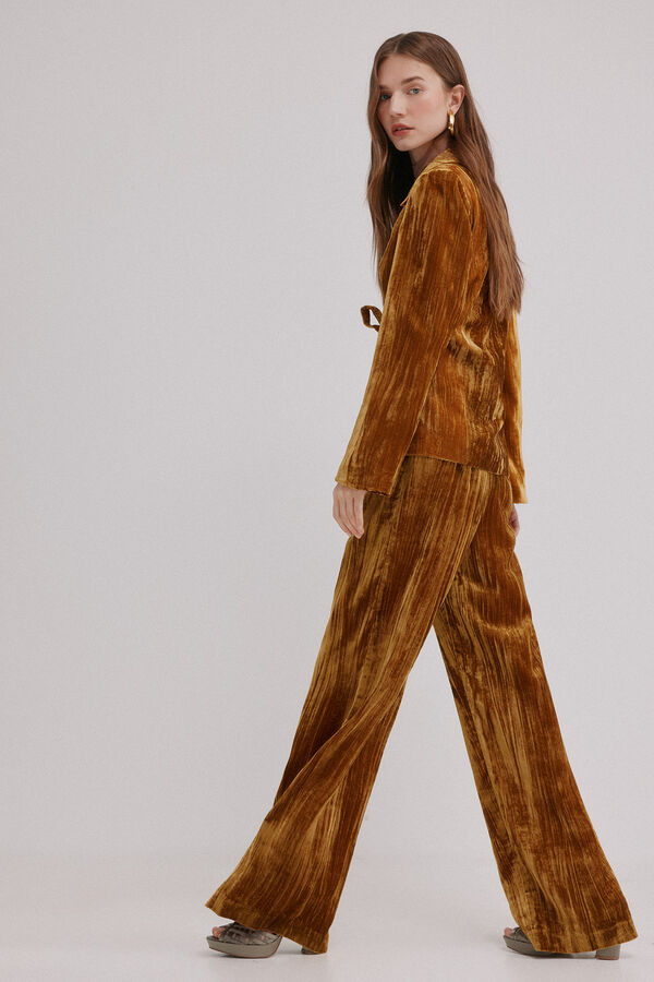 Hoss Intropia Paige. Calça veludo Dourado