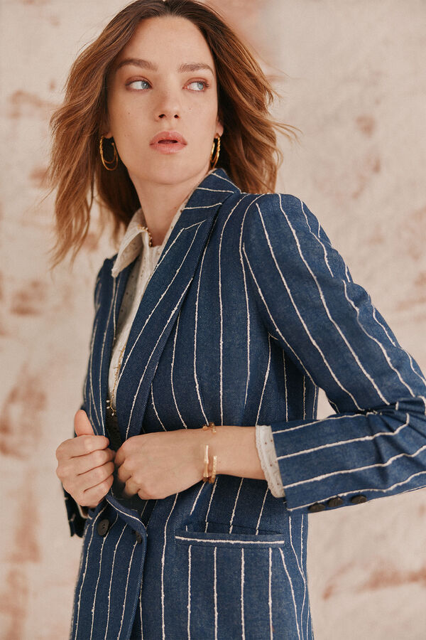 Hoss Intropia Elvira. Blazer rayas Azul marino