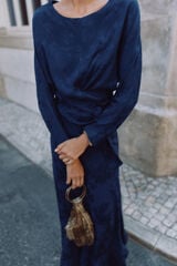 Hoss Intropia Calia. Blusa jacquard Azul
