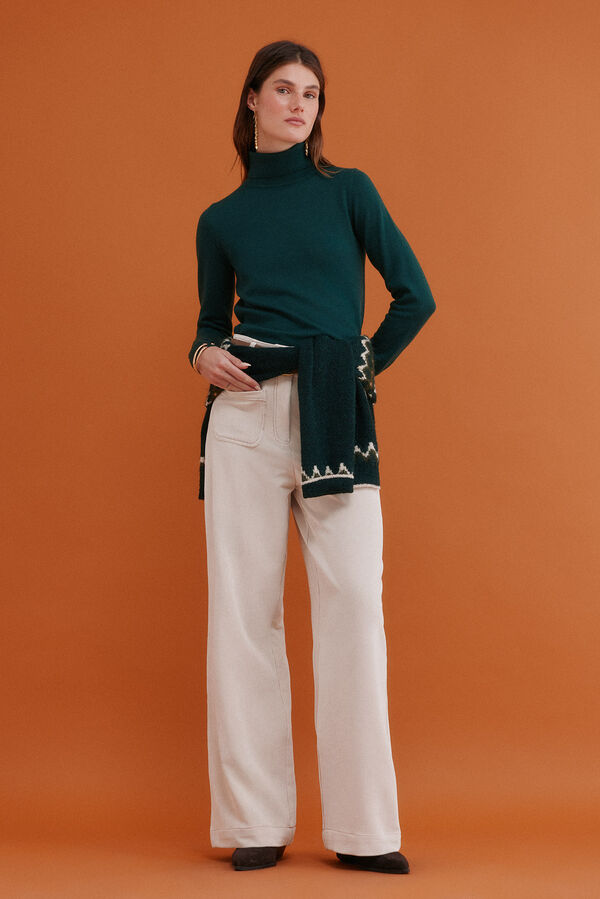 Hoss Intropia Ilse. Jersey cuello vuelto Verde