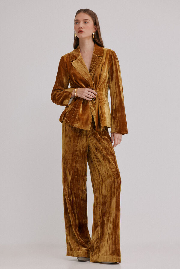 Hoss Intropia Erin. Blazer com la&ccedil;ada Dourado