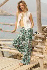 Hoss Intropia Paloma. Pantalón estampado ikat Estampado Verde