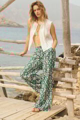 Hoss Intropia Paloma. Pantalón estampado ikat Estampado Verde