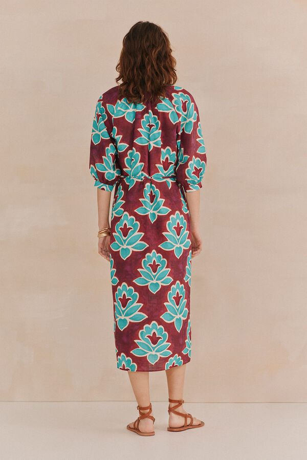 Hoss Intropia Celina. Vestido estampado. Morado