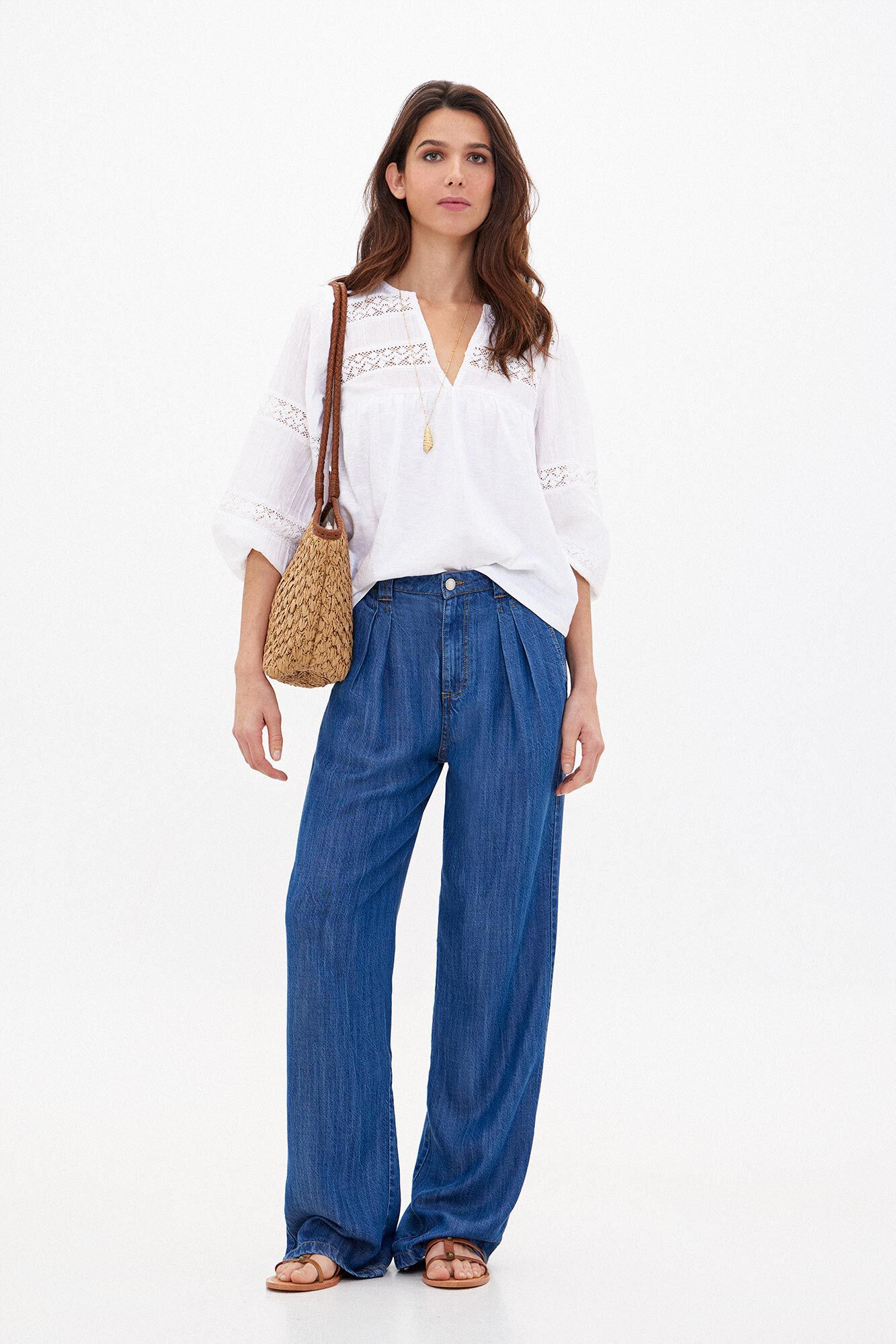 Pantalon fluido 2025 vaquero mujer