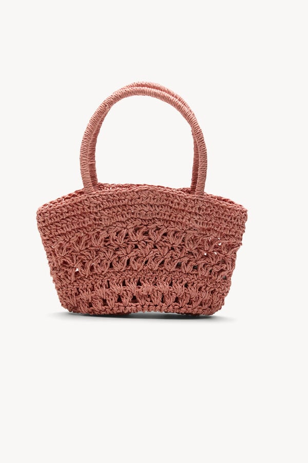 Hoss Intropia Nunile. Mini bolso fibras naturales Rosa
