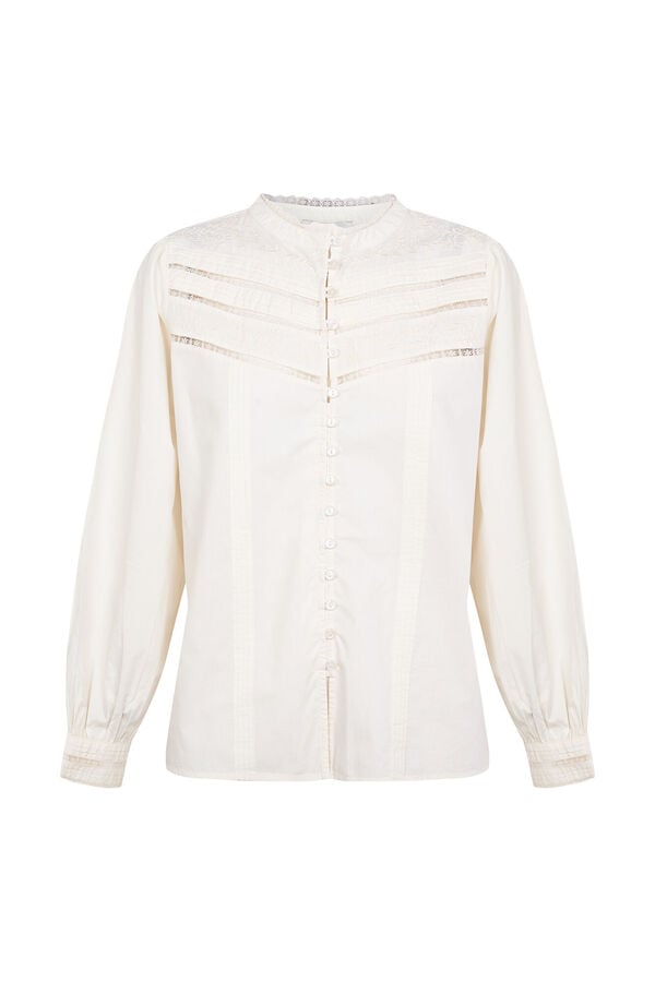 Hoss Intropia Catherine. Blusa rom&aacute;ntica Beige