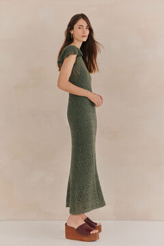 Hoss Intropia Sella. Vestido punto midi Verde oscuro