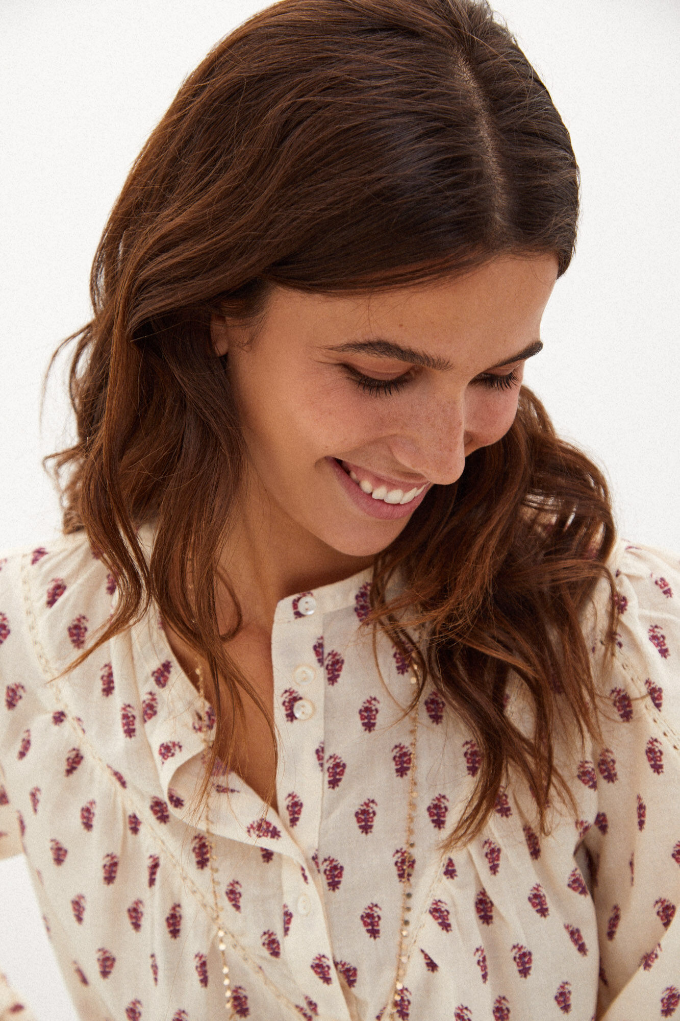 Esma. Blusa de algod n estampada