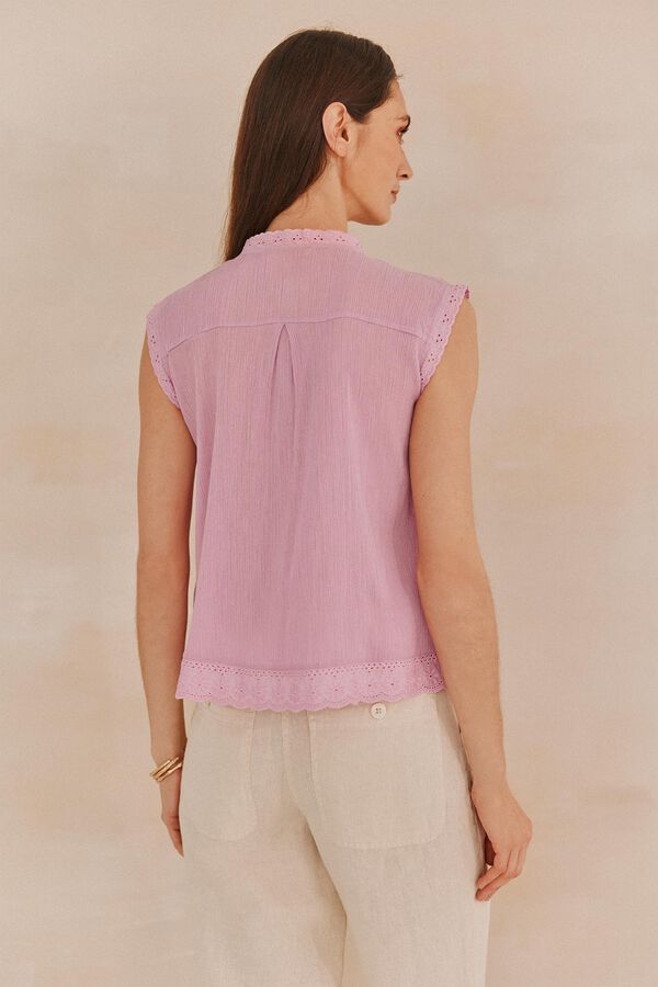 Hoss Intropia Gloria. Blusa bordada Lila
