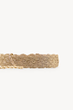 Hoss Intropia Melina. Cinto de crochet lurex Cinzento
