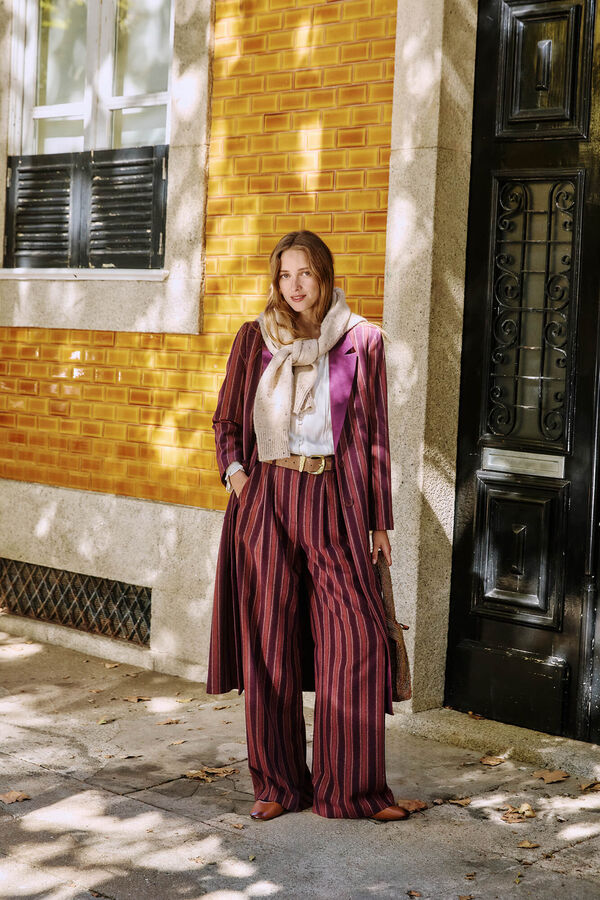 Hoss Intropia Francesca. Levita a rayas Granate