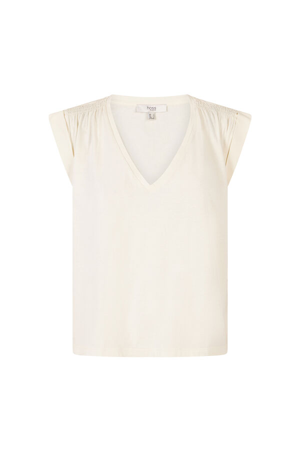 Hoss Intropia Mabel. Camiseta con solapa Marfil